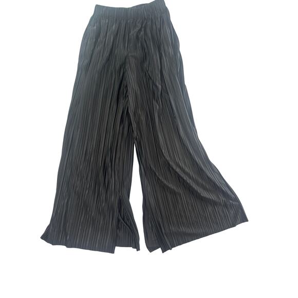 Commense High Waisted Pleated Split Hem Pants - Black - Size S - Picture 1 of 4